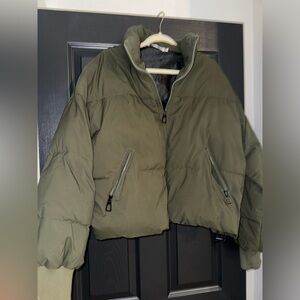 Petal + Pup olive green Edric puffer jacket - size XL